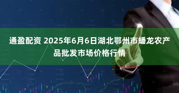 通盈配资 2025年6月6日湖北鄂州市蟠龙农产品批发市场价格行情